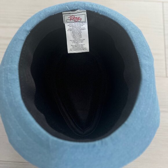 Toby NYC Kids Boys Blue Fedora Hat - Picture 3 of 3